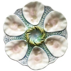 Majolica Oyster Plate Orchies, circa 1900