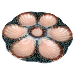 Majolica Oyster Plate Sarreguemines, circa 1870