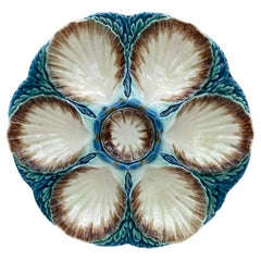 Majolica Oyster Plate Sarreguemines, circa 1870