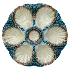Majolica Oyster Plate Sarreguemines, circa 1870