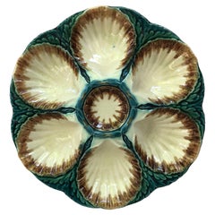 majolica oyster plates Majolica Oyster Plate Sarreguemines, circa 1880