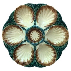 Majolica Oyster Plate Sarreguemines, circa 1880