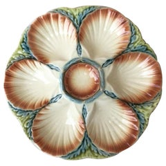 Majolica Oyster Plate Sarreguemines, circa 1890
