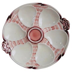 Majolica Oyster Plate Sarreguemines, circa 1900