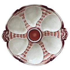 Majolica Oyster Plate Sarreguemines, circa 1900