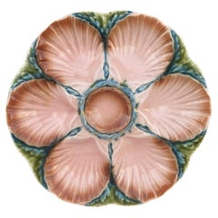 Majolica Oyster Plate Sarreguemines, circa 1900