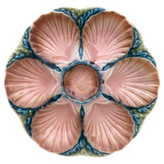 Majolica Oyster Plate Sarreguemines, circa 1910