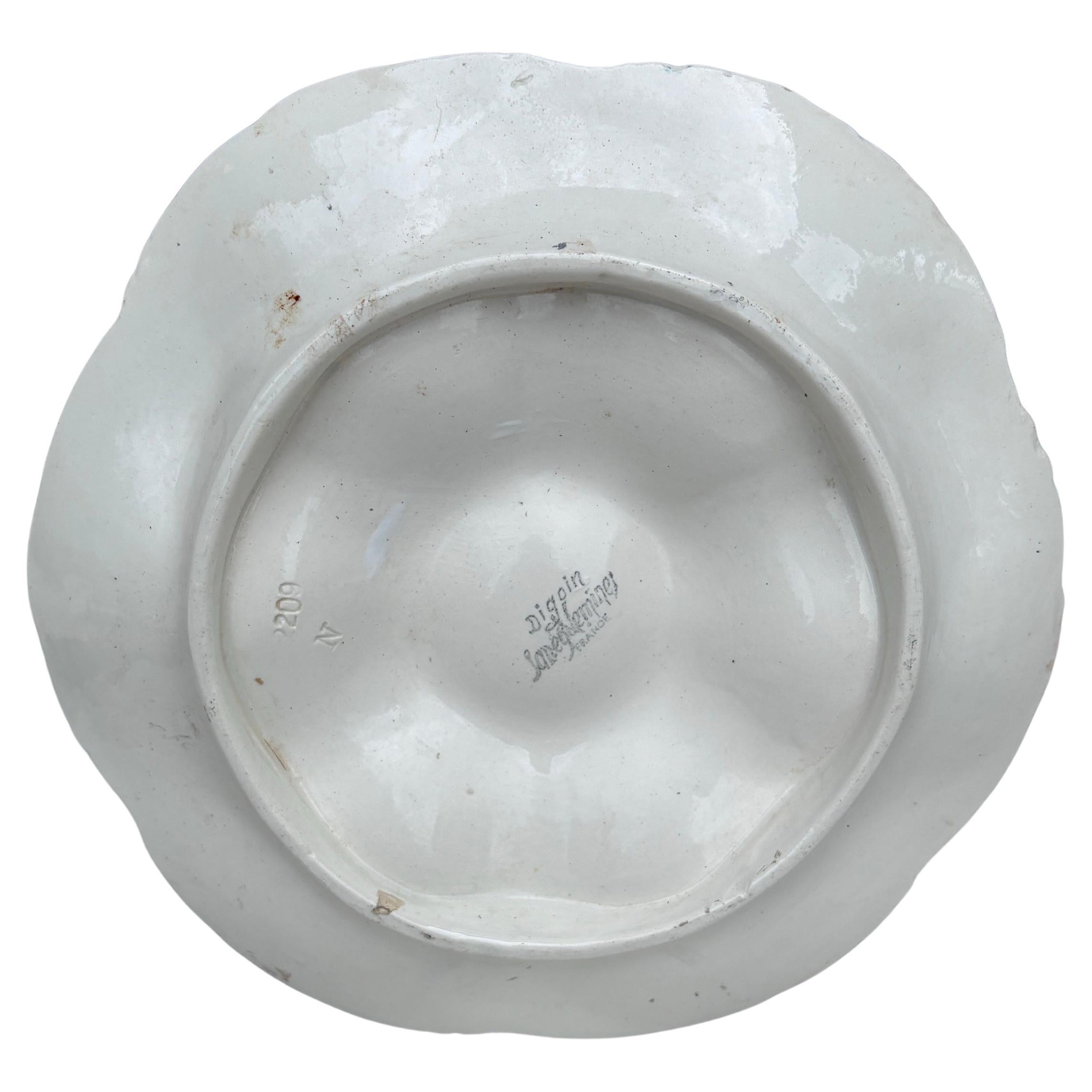 Stile provenzale Piatto da ostrica in maiolica Digoin & Sarreguemines, 1920 ca. in vendita