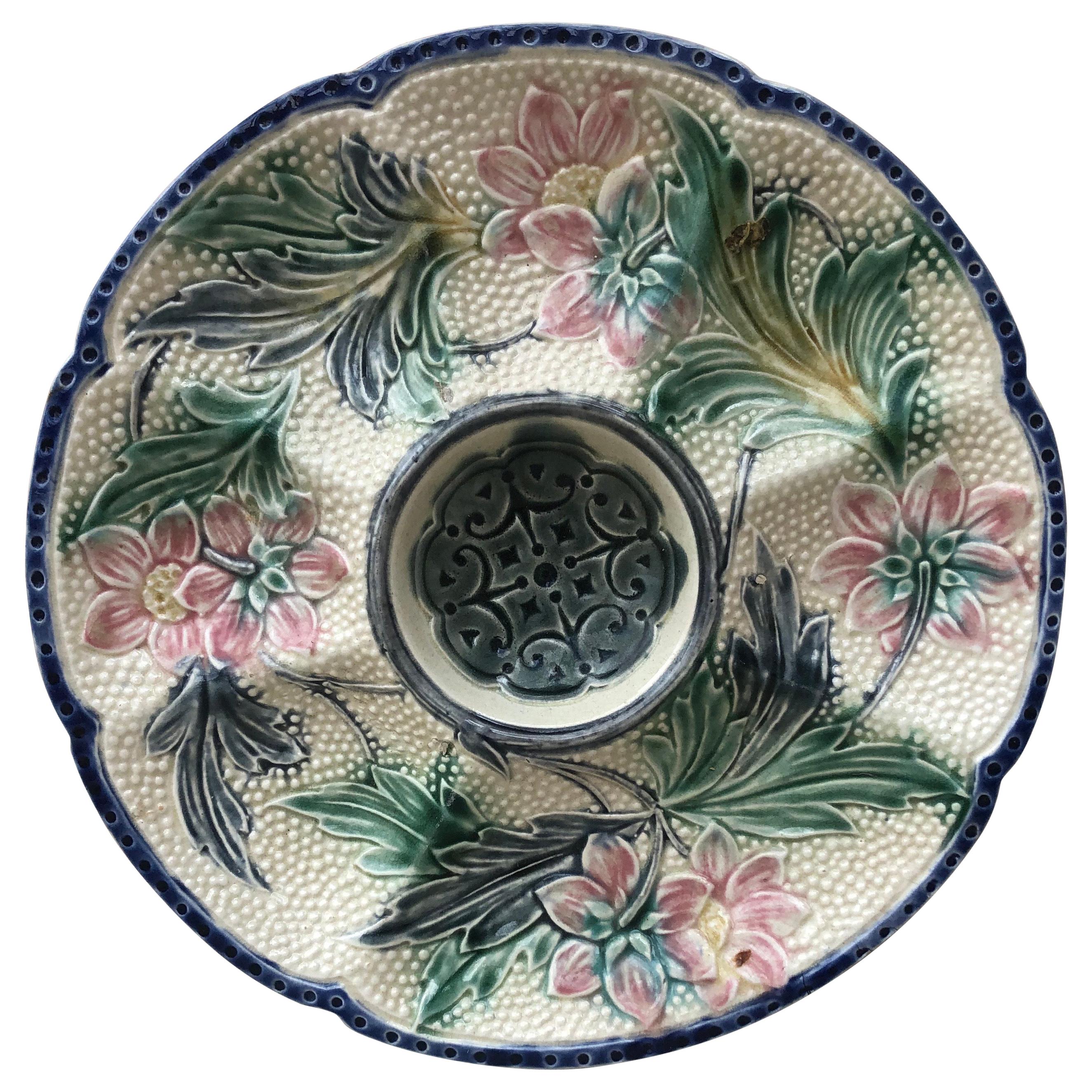 Majolica Oyster Plate Wasmuel, circa 1890