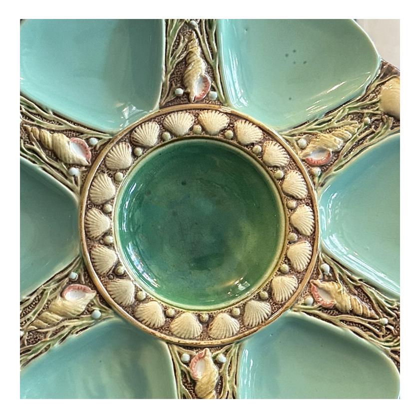 Britannico Piatti da ostrica in maiolica di Minton, 1876 in vendita