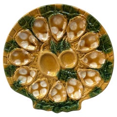 Majolica Oyster Platter Aetgina Vallauris Circa 1950