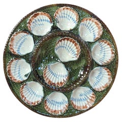 Majolica Oyster Platter Longchamp, circa 1890