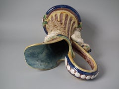 Majolica Palissy Bearded Man Ewer