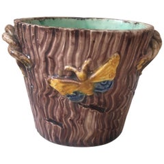 Majolica Palissy Cache Pot Thomas Sergent, circa 1880