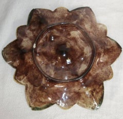 Majolica Palissy Fish Heads Oyster Plate Thomas Sergent, circa 1880