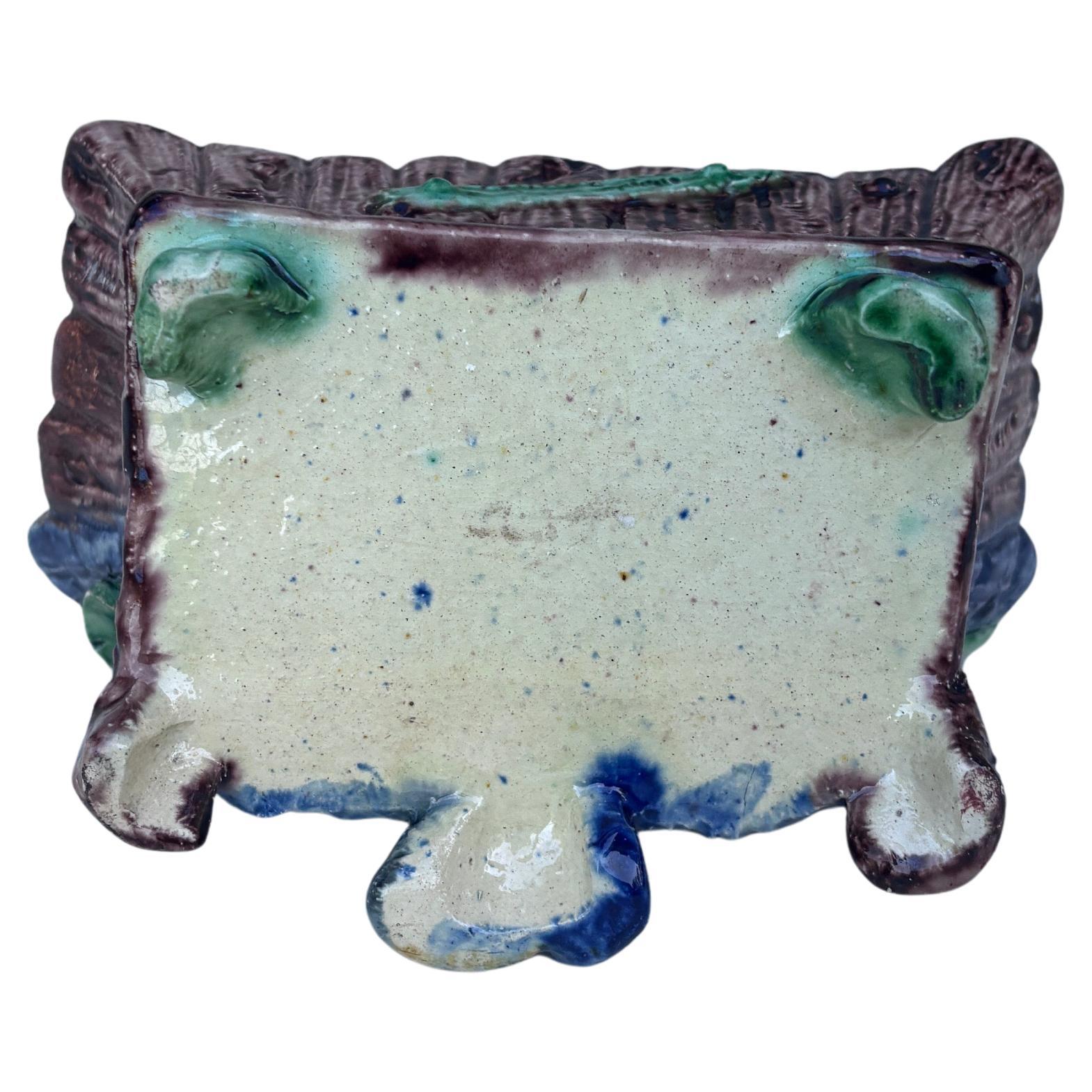 Fine XIX secolo Maiolica Palissy Fish Jardinière Scuola di Parigi, 1880 circa in vendita