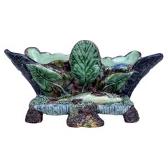 Majolica Palissy Fish Jardinière School of Paris, circa 1880