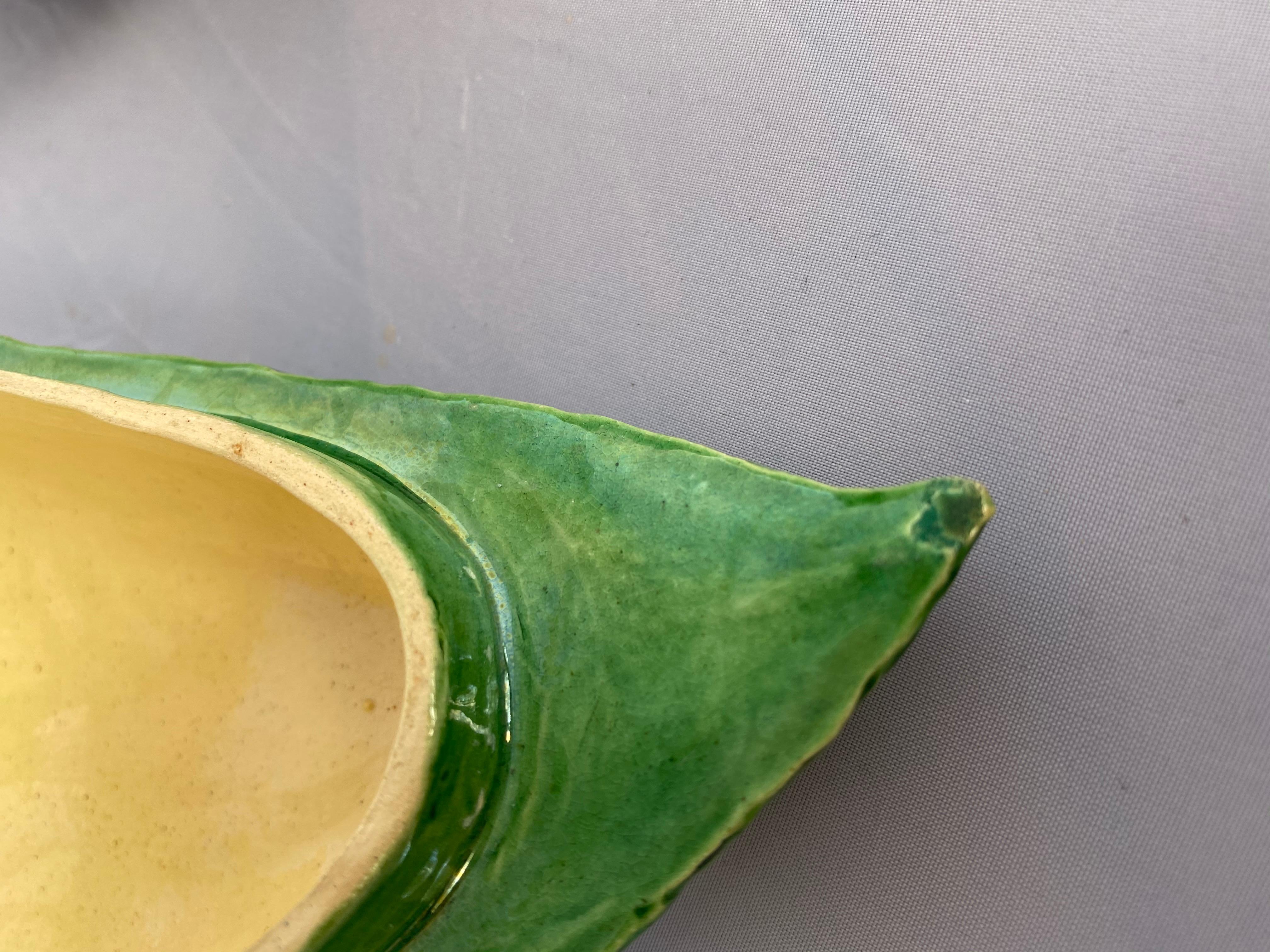 Early 20th Century Majolica Palissy Ware Parrot on Nest Lidded Box Signed Bordalo Pinheiro, 1900