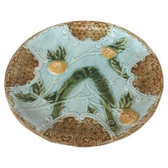 Majolika-Serviergeschirr-Teller mit Servierplatte, um 1890