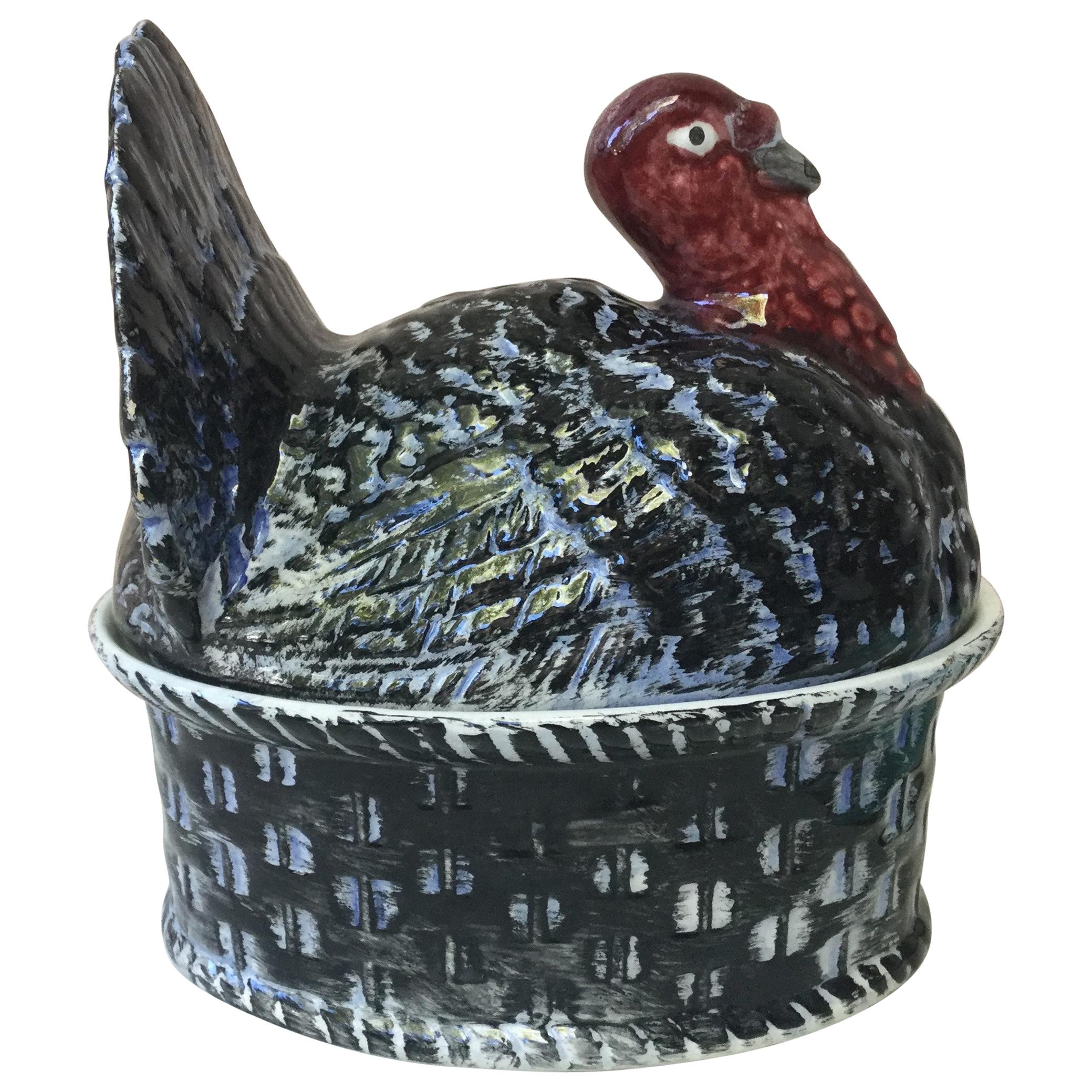 Majolica Partridge Tureen, circa 1950 1