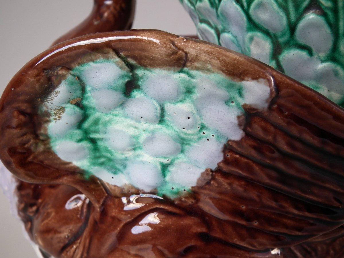 Majolica Peacock Vase 6
