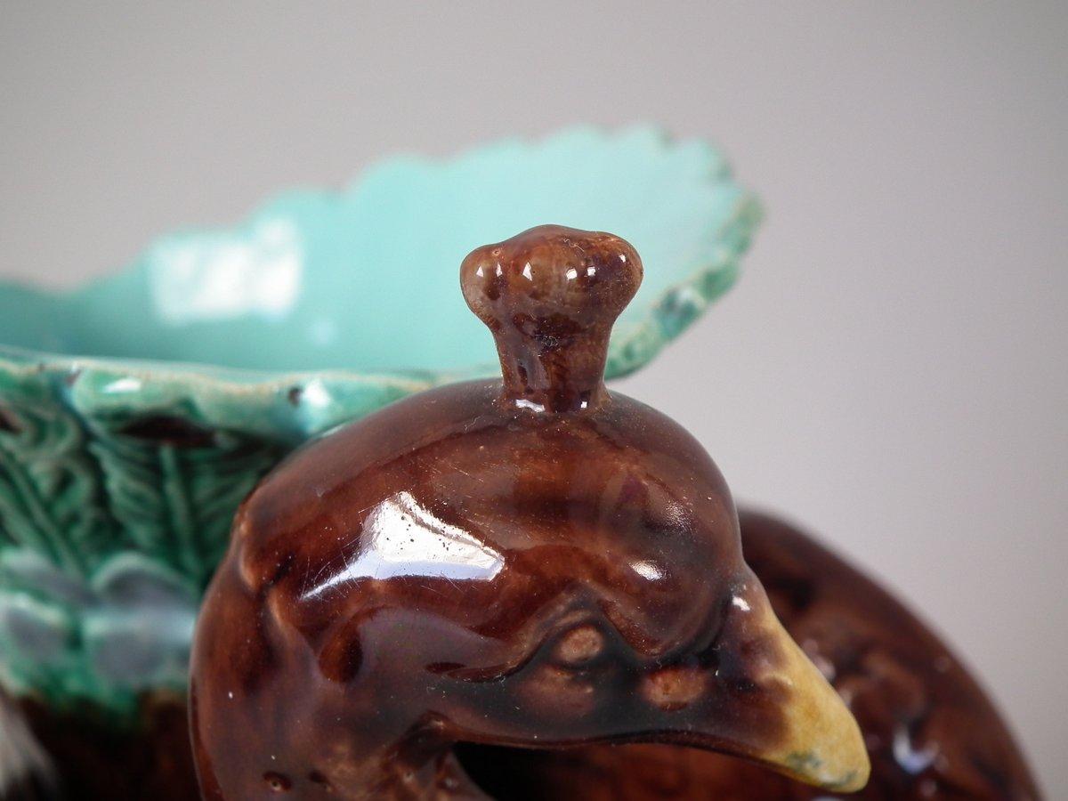 Majolica Peacock Vase 8