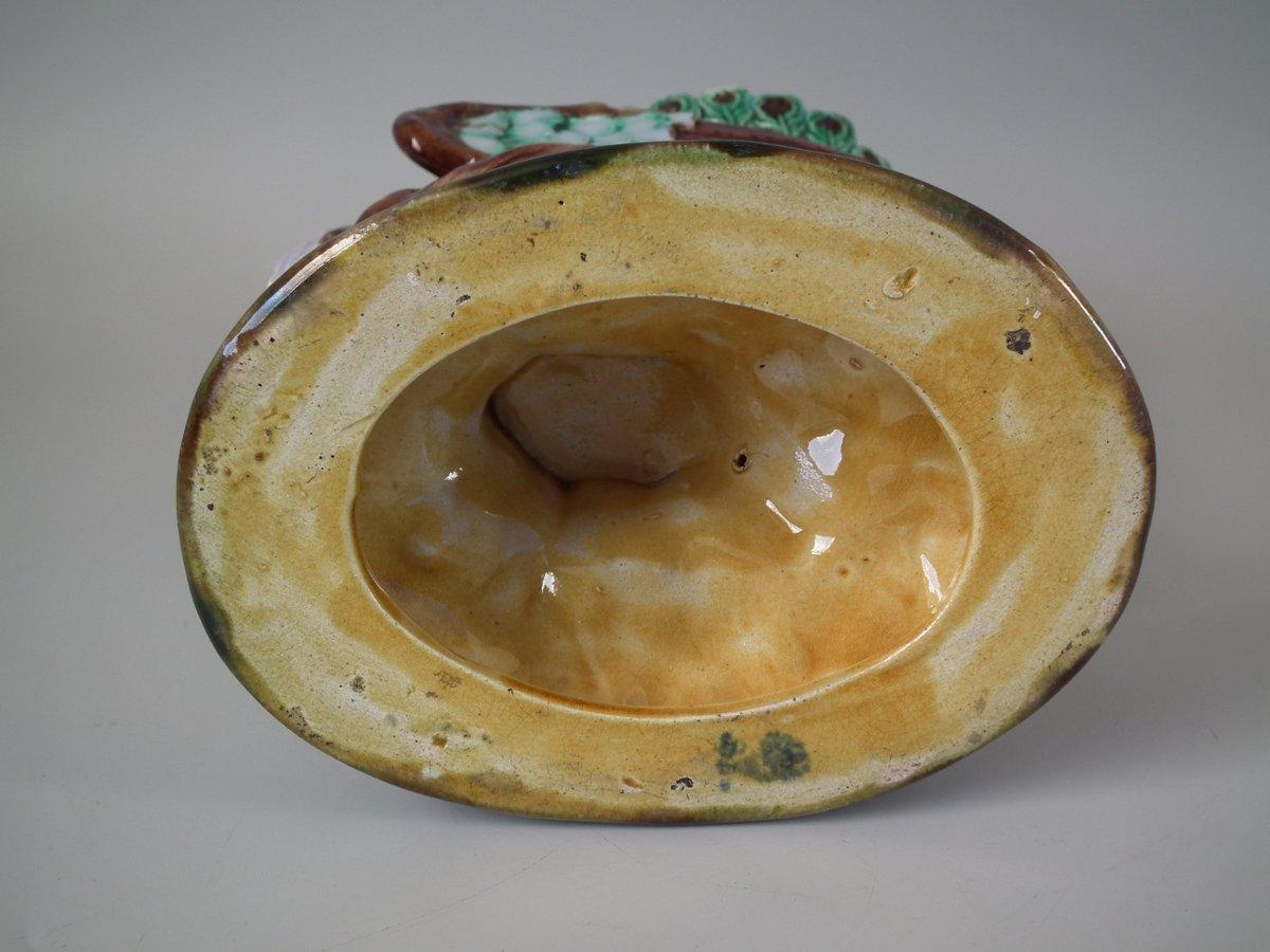 Victorian Majolica Peacock Vase