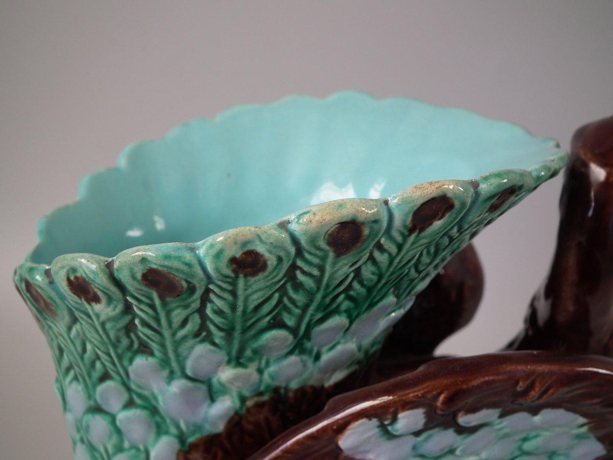 Majolica Peacock Vase 2