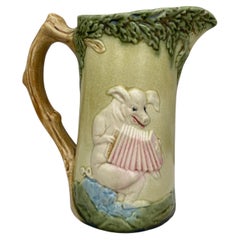 Majolica Pig Pitcher Orchies, circa 1900
