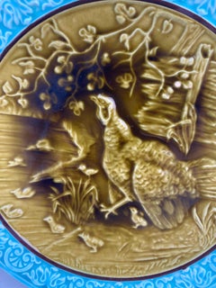 Majolica Plate Turkey Villeroy & Boch, circa 1890
