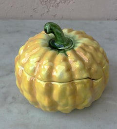 Majolica Pumpkin Tureen Sarreguemines, circa 1930