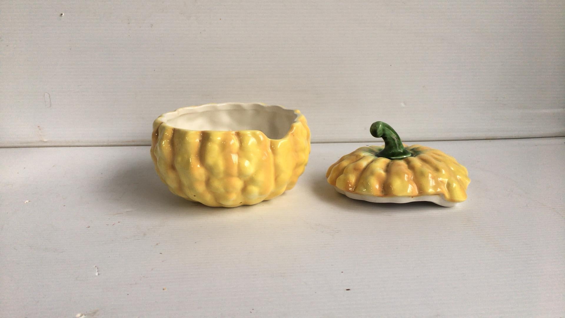 Majolica melon tureen Sarreguemines, circa 1930.
