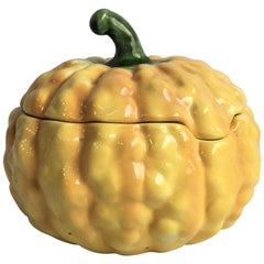 Majolica Pumpkin Tureen Sarreguemines, circa 1930