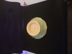 Majolica Raised Platform Serving Dish Basket Weave