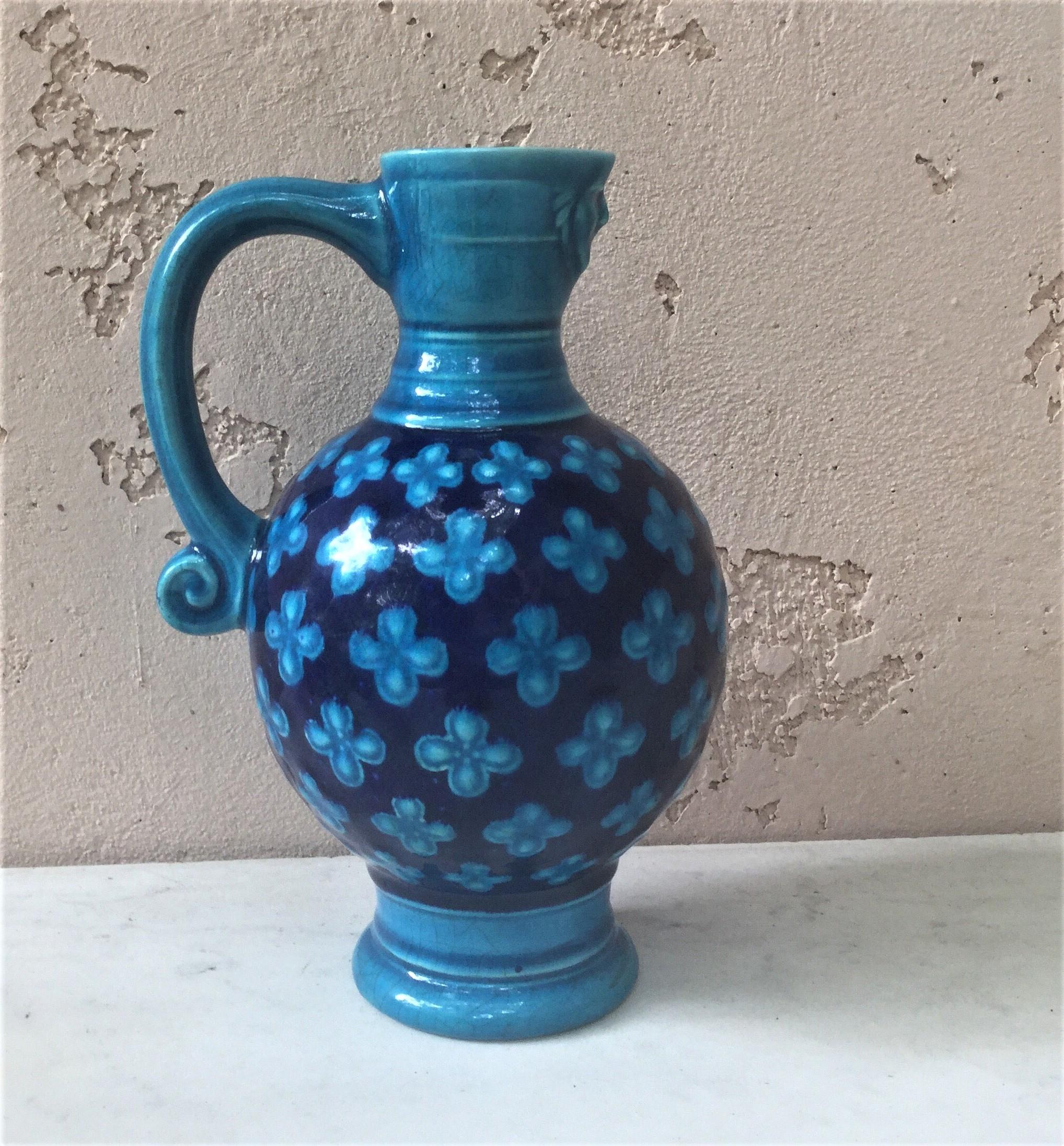 Majolica Rose Pitcher, circa 1890 4