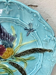 Majolica Saint Amand Bird Plate, circa 1890