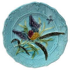 Majolica Saint Amand Bird Plate, circa 1890