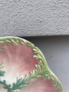 Austernteller aus Majolika mit Seeweeds von Keller und Guerin Saint Clement, um 1890