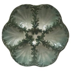 Piatto per ostriche in maiolica Keller et Guerin Saint Clement