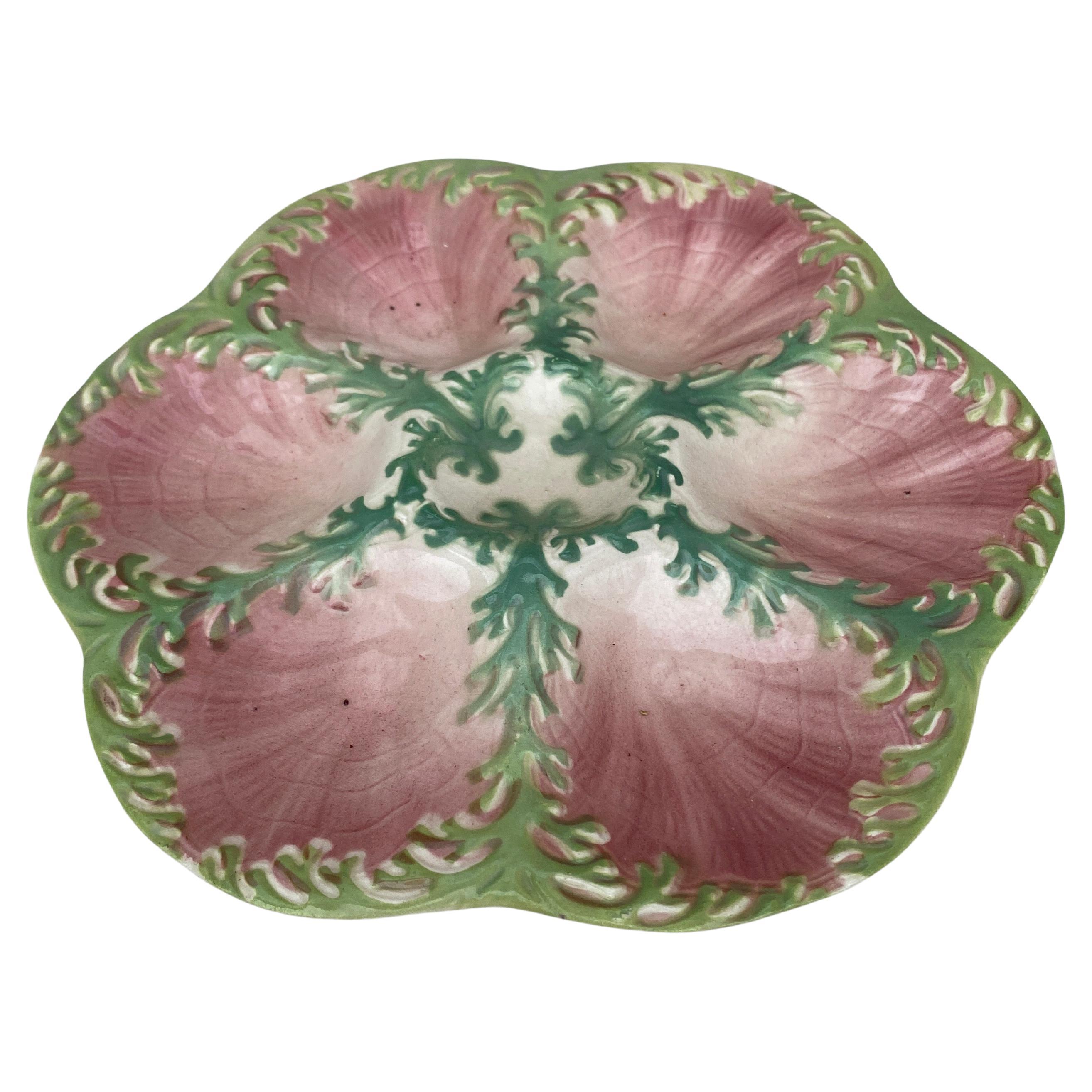 Majolica oyster plate  Keller Et Guerin Saint Clement, circa 1890.
Reference / page 98 