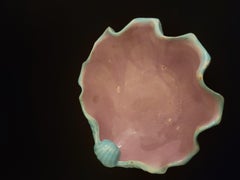 Majolica Shell Centerpiece with Pedestal