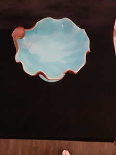 Majolica Shell Compote by Holdcroft