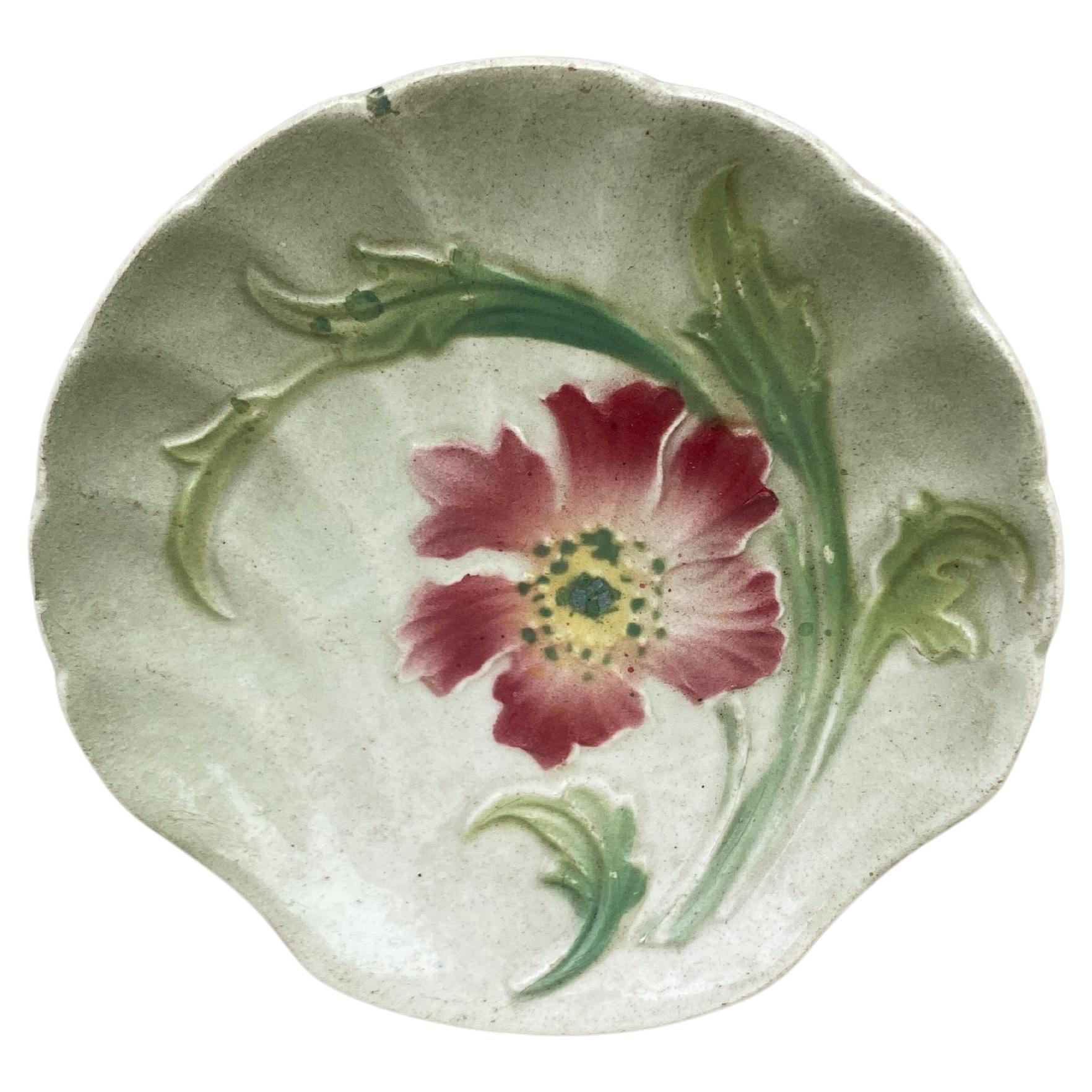 Piatto conchiglia in maiolica Keller & Guerin Saint Clement Circa 1900 1