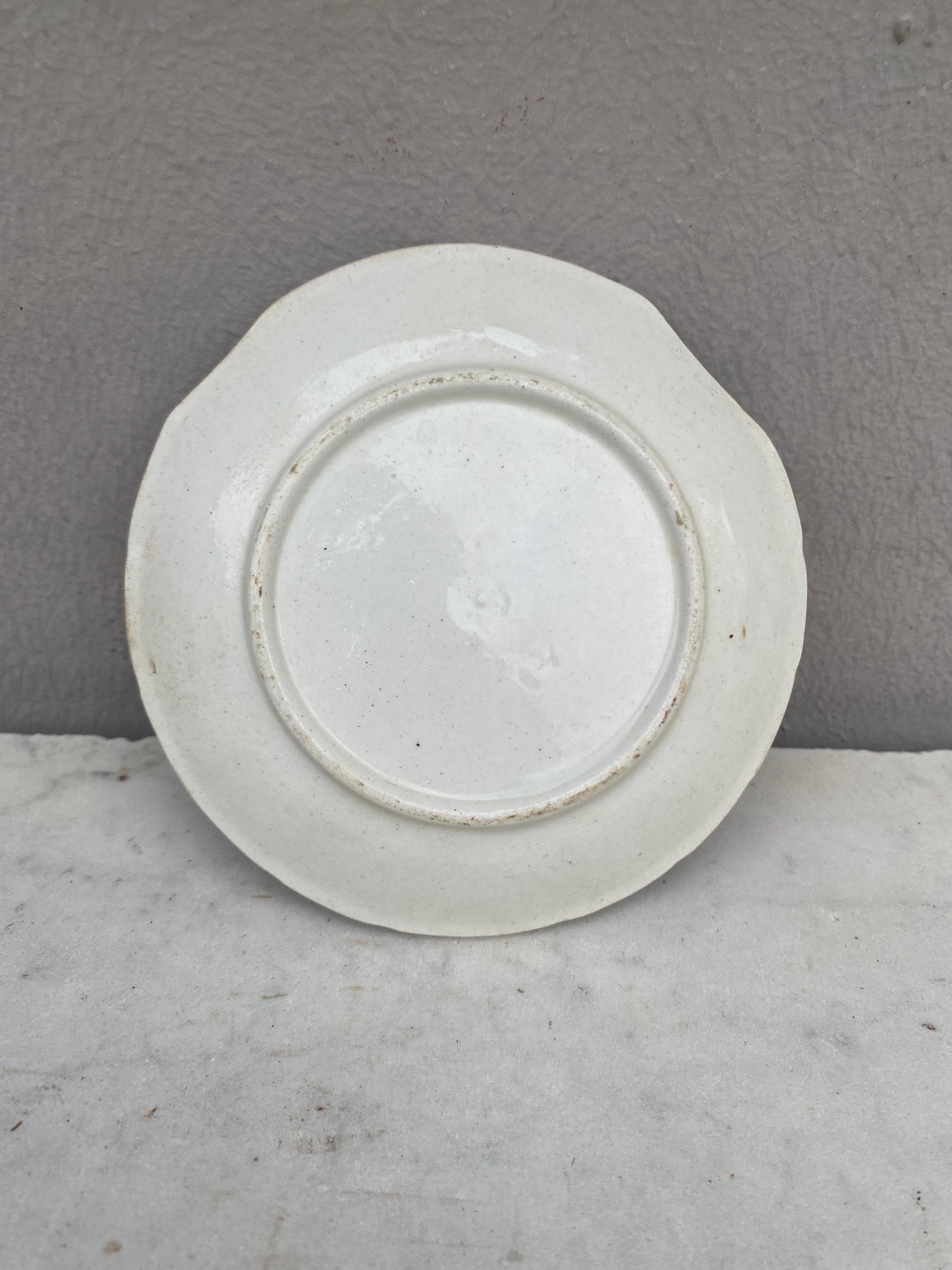 Majolika-Muschelschalenschalenschale Keller & Guerin Saint Clement, um 1900 (Französisch) im Angebot