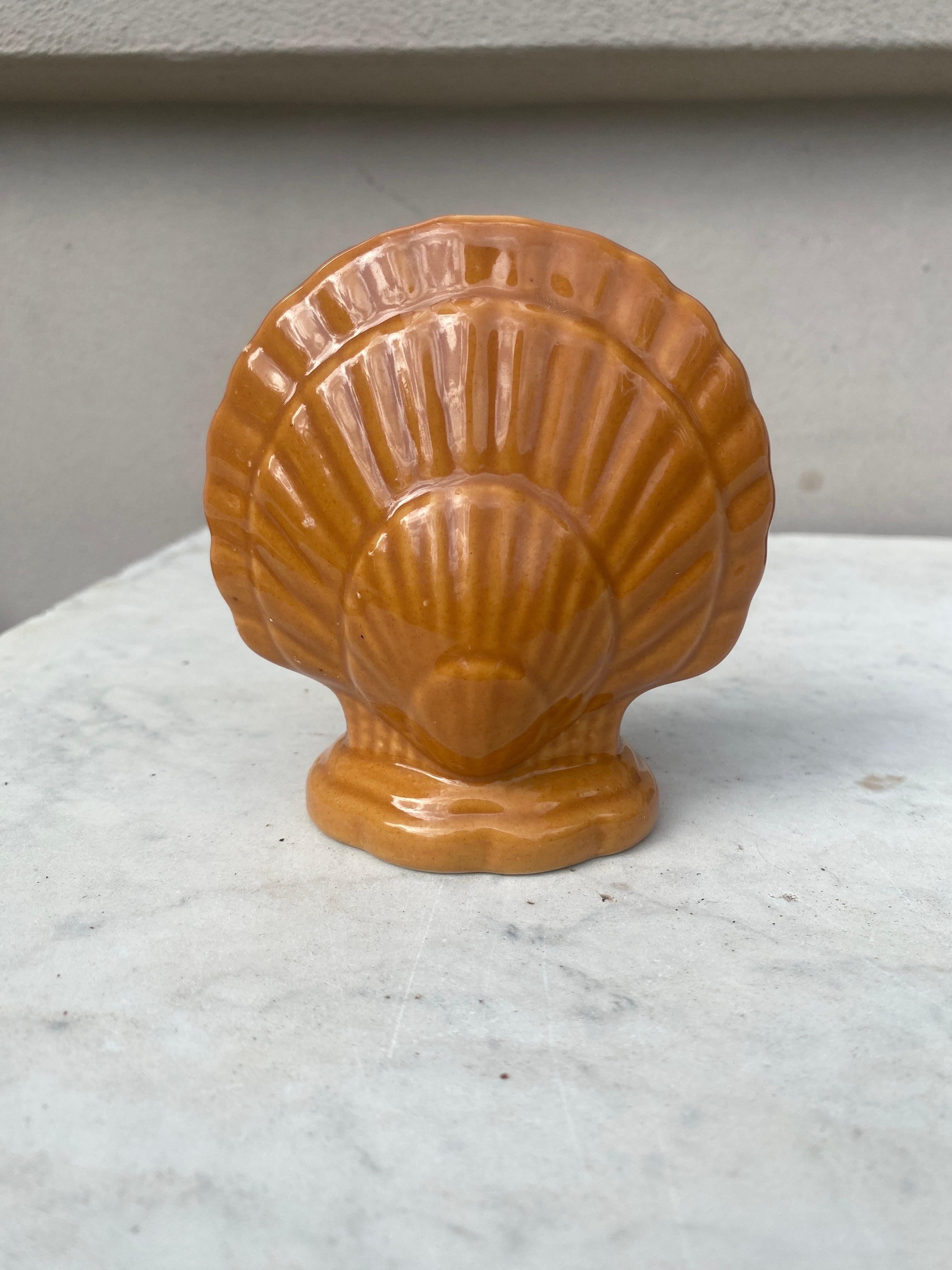 Majolica shell Money Bank Box, Circa 1900.