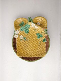 Majolica Strawberries Server Platter Minton