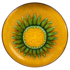 Plato de sol de mayólica Villeroy & Boch, hacia 1890