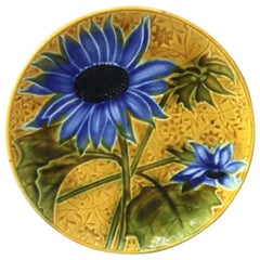 Majolica Sunflower Plate Villeroy & Boch, circa 1900