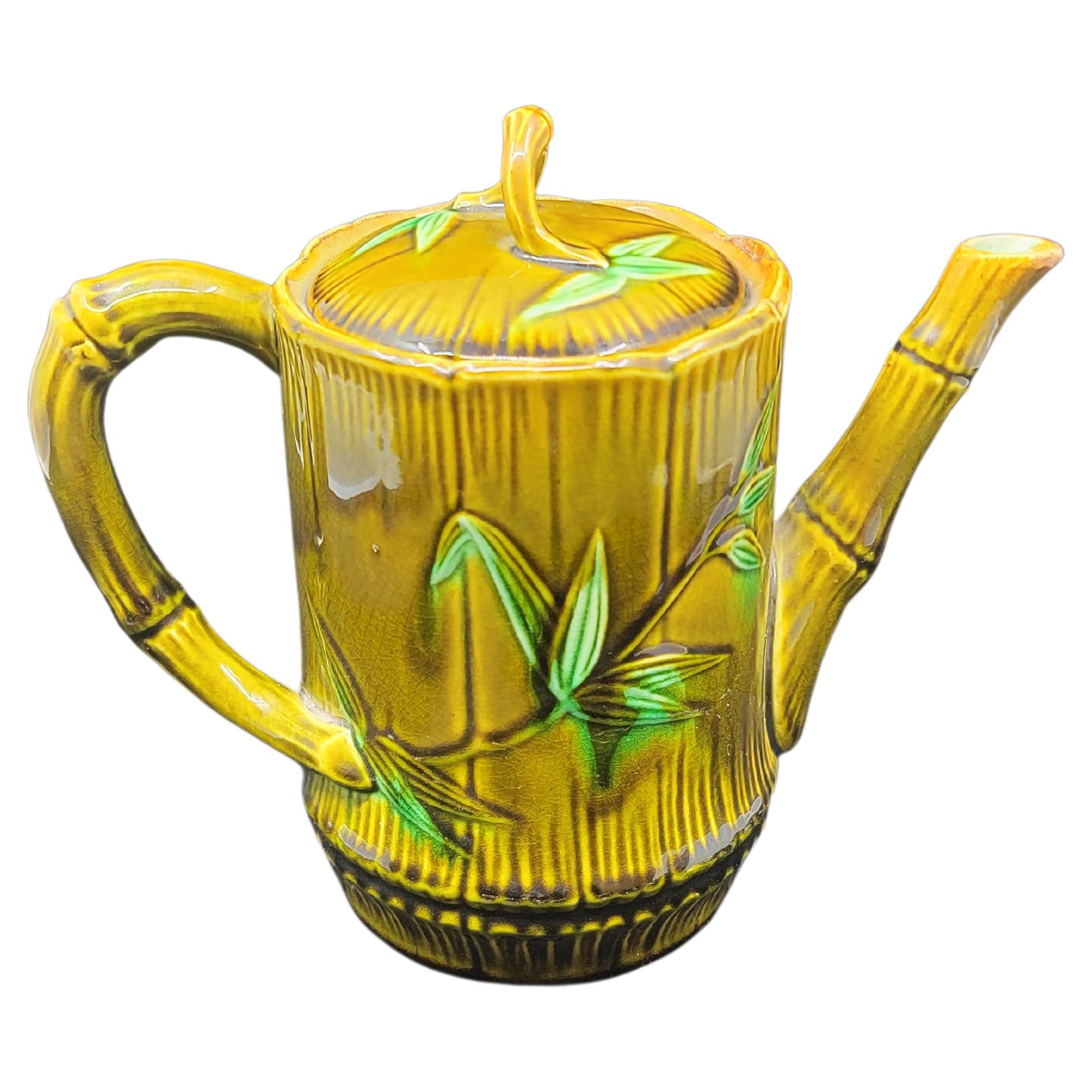 Majolica Tea Pot by Griffin Smith and Hills For Sale