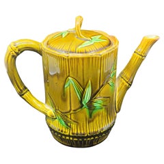 Antique Majolica Tea Pot by Griffin Smith and Hills